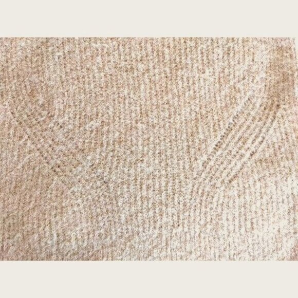 Revolve VEDA Tan Alpaca Wool Fishnet Crochet Crew Sweater Sustainable Size SP - Picture 2 of 7